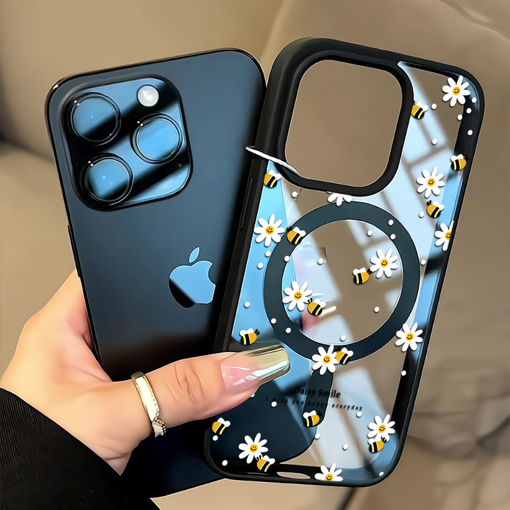 Phone Case Clear - غطاء هاتف بتصميم زهرة الأقحوان الطازجة