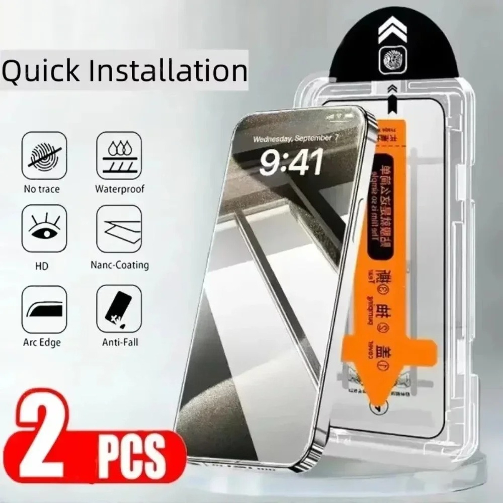 Phone Accessories Online Shop - 2 قطعة فيلم الزجاج المقسى الشفاف