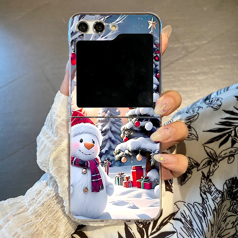 Phone Case Clear - غطاء هاتف بتصميم رجل الثلج والأيل
