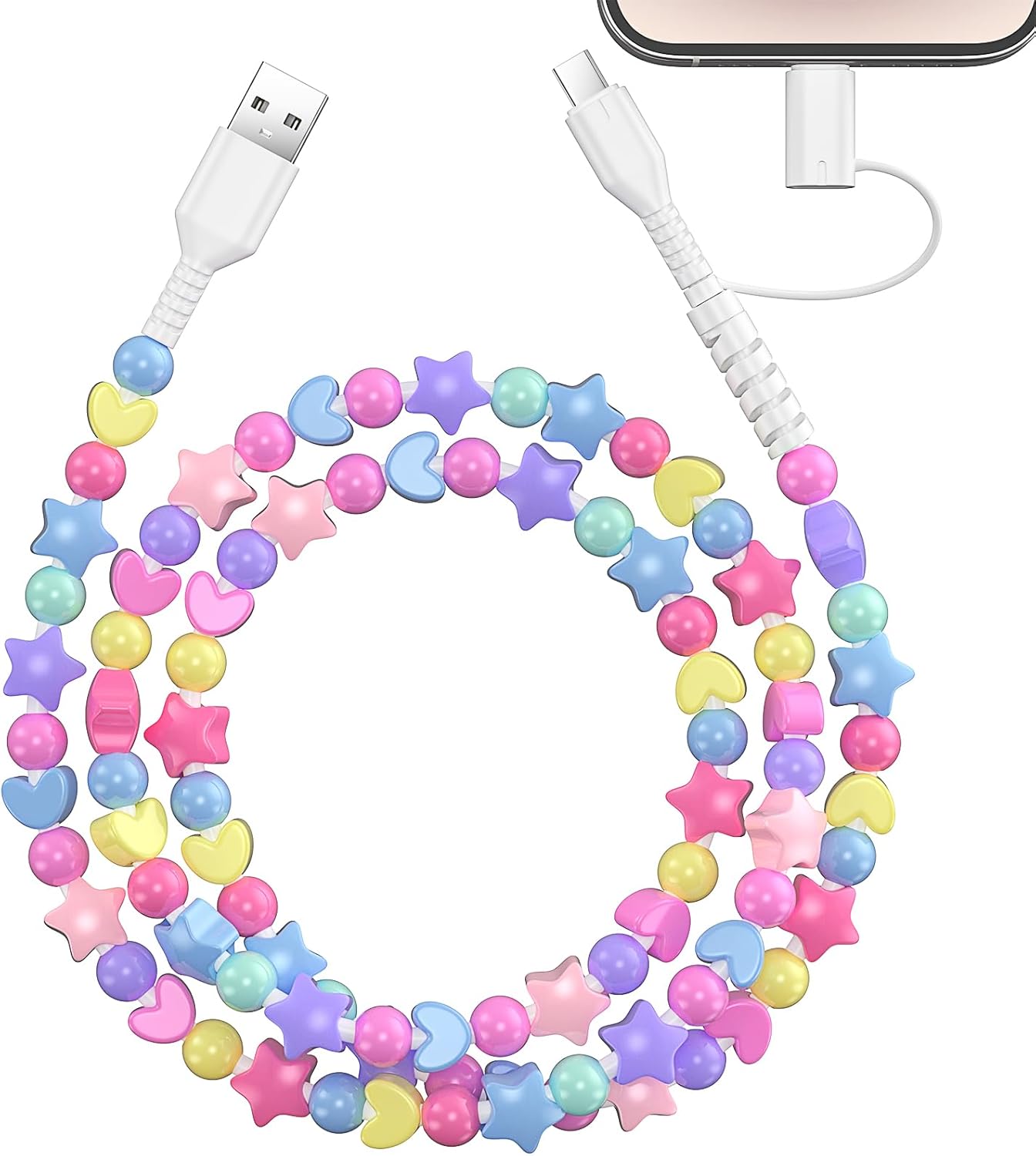 Fast Charging Cable - سلك شحن الخرزة، كابل شحن USB