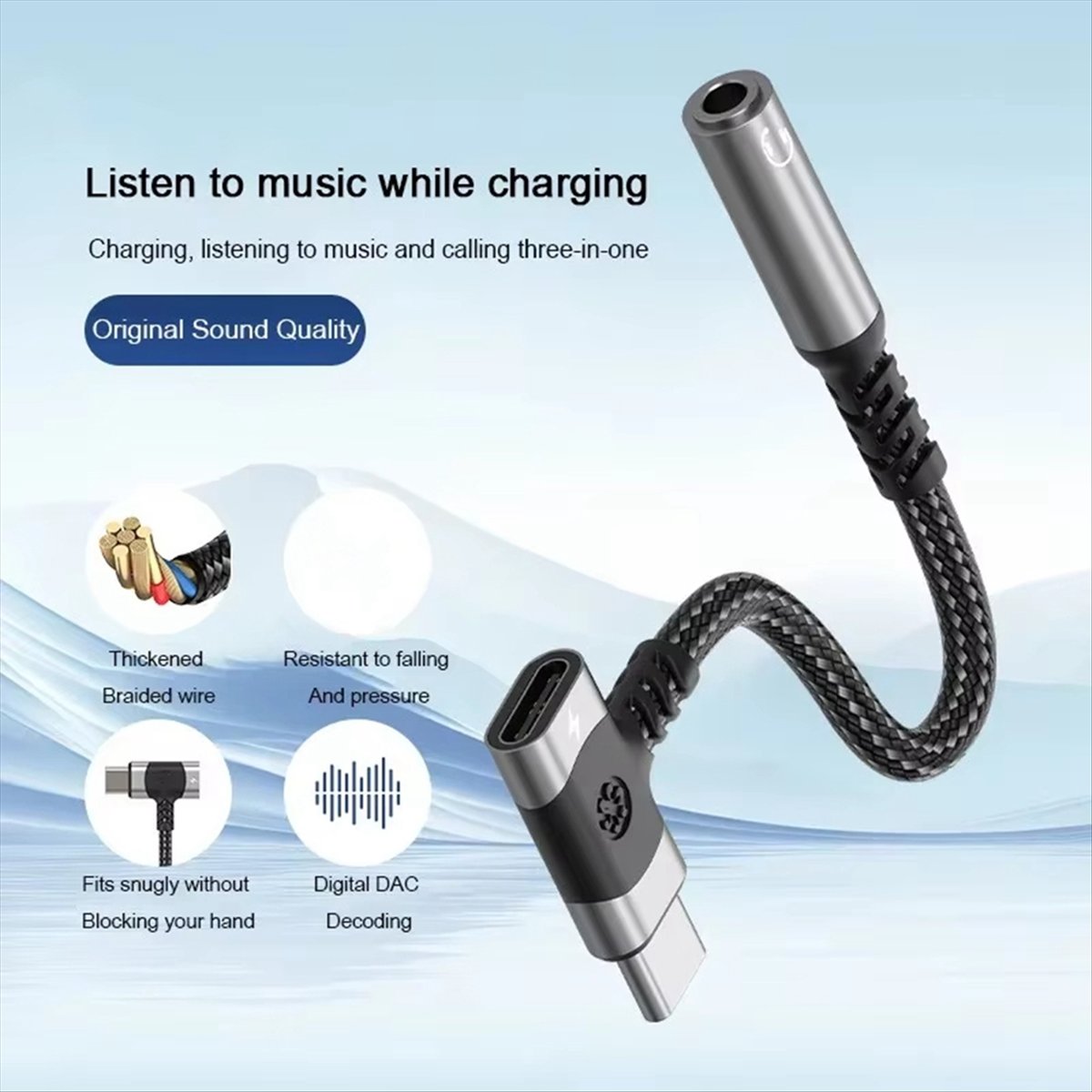 Fast Charging Cable - *A14E 2 في 1 USB C