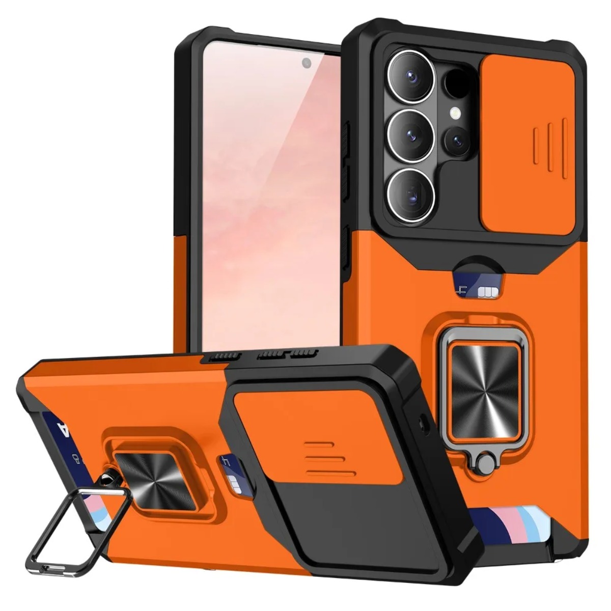 Phone Accessories Ring - حافظة هاتف بفتحة للبطاقات وحامل حلقي