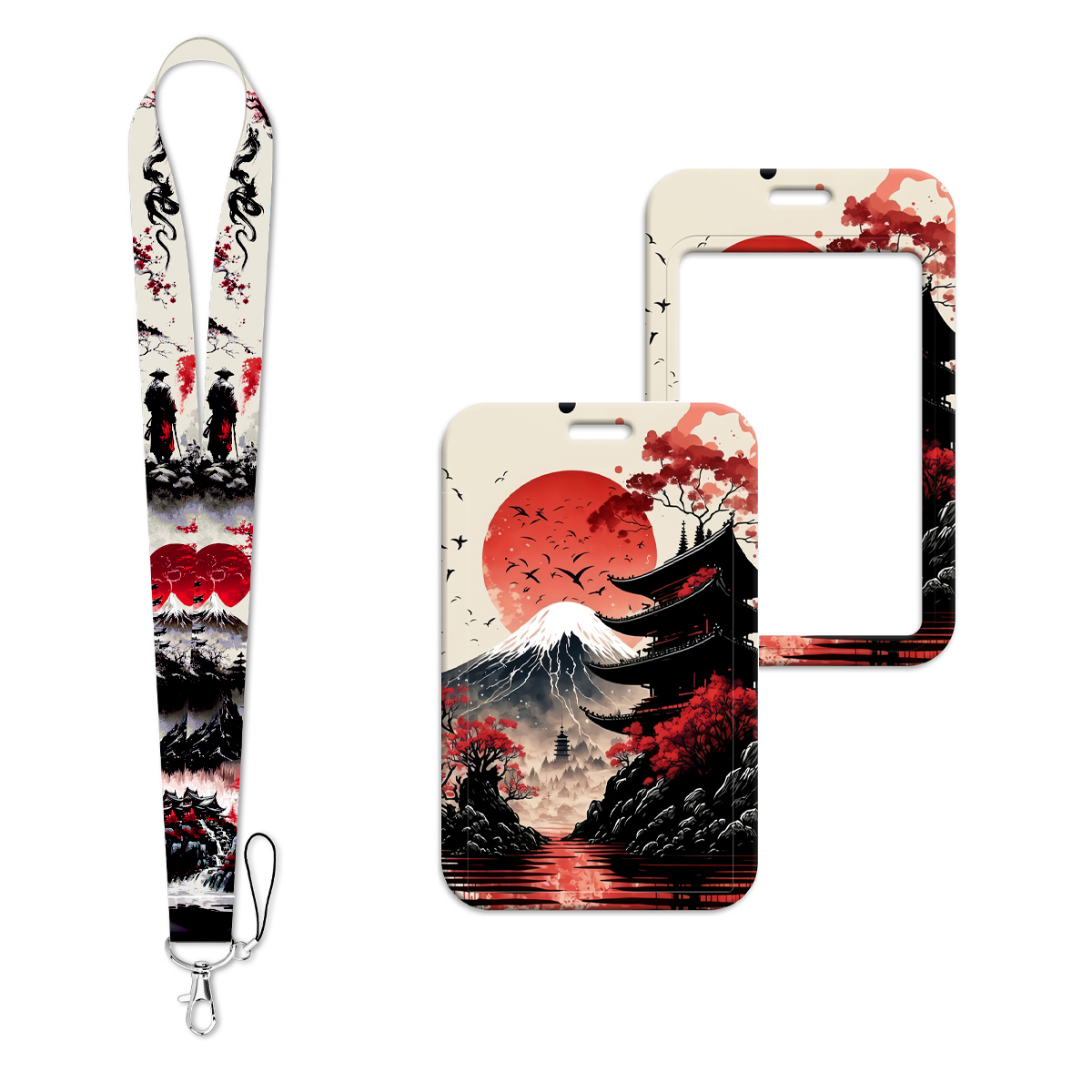 Neck Hanging Phone Holder - حبل تعليق للرقبة بتصميم شروق الشمس