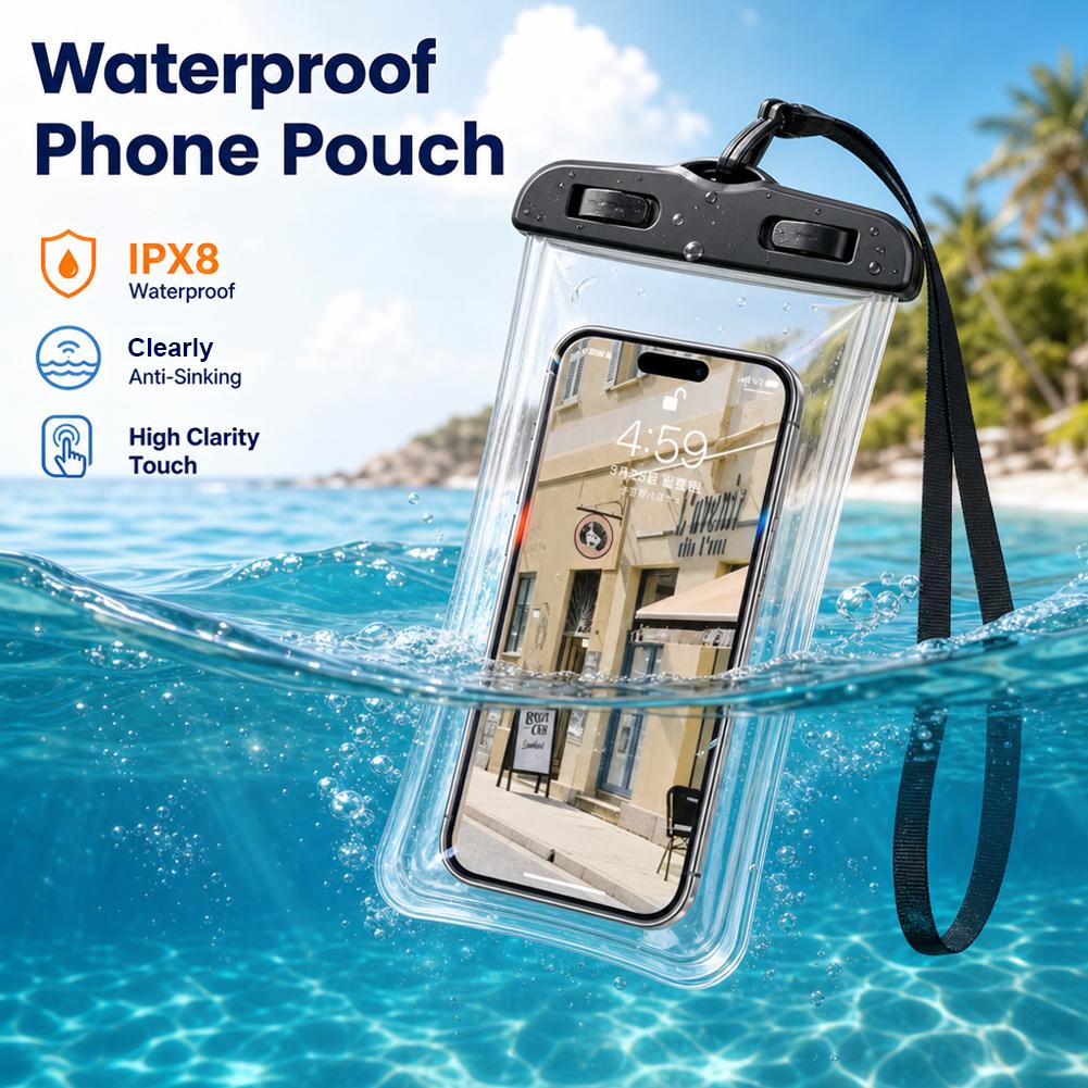 Neck Hanging Phone Holder - جراب هاتف شفاف مقاوم للماء يُعلّق