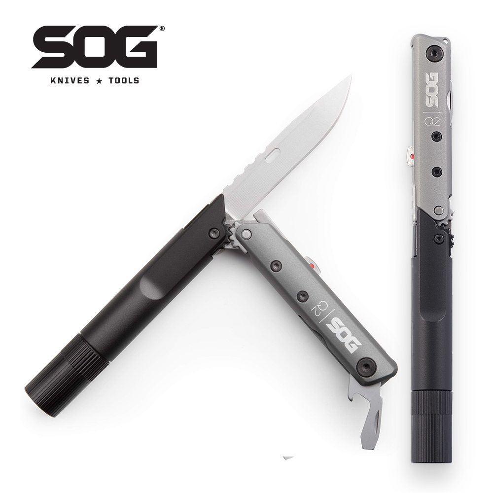 Led Flash Case - SOG BATON Q2 4 في 1