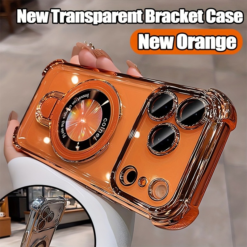 غطاء هاتف فاخر شفاف مطلي لآيفو - مراجعة Phone Kickstand Ring وسعره