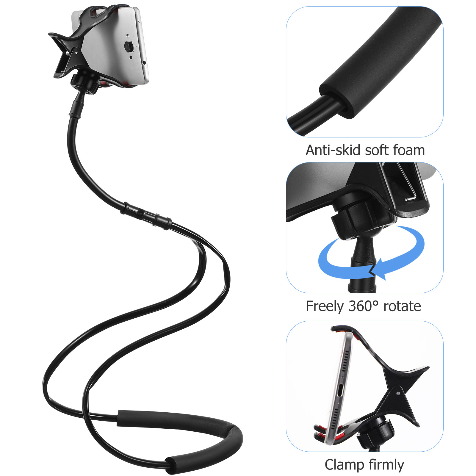 حامل هاتف مرن قابل للتعليق على - مراجعة Neck Hanging Phone Holder وسعره