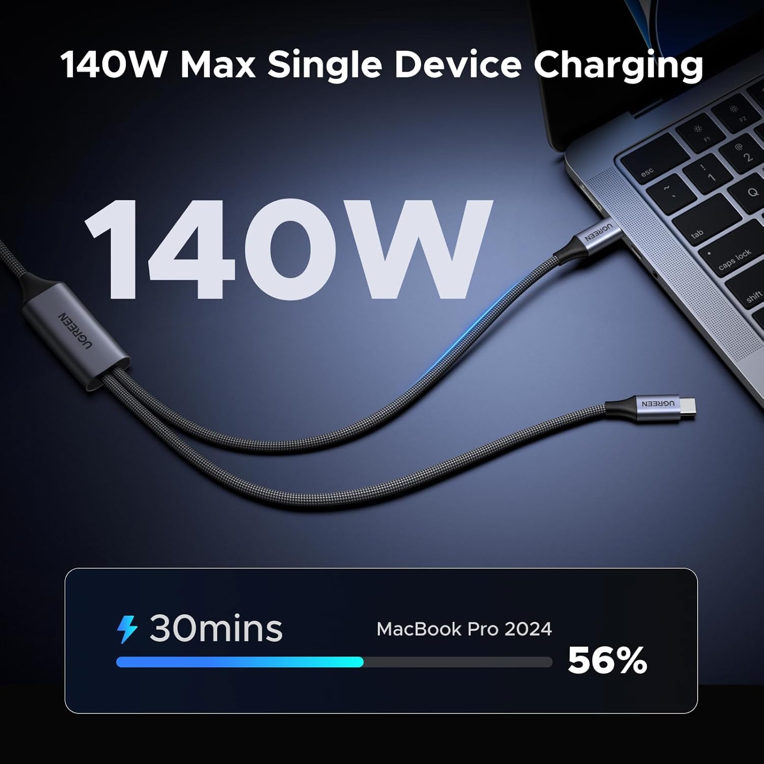 كابل UGREEN 140 وات USB C، كاب - مراجعة Fast Charging Cable وسعره