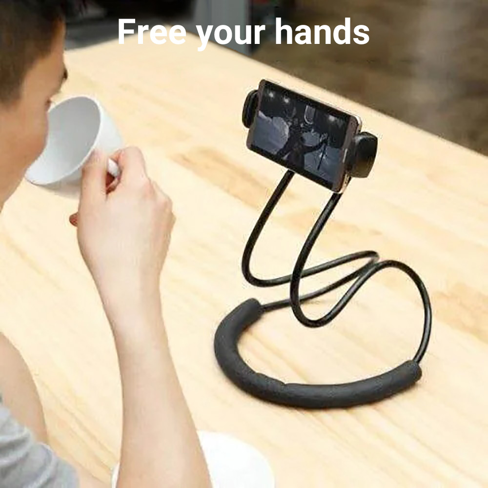 حامل هاتف محمول مرن معلق على ا - مراجعة Neck Hanging Phone Holder وسعره