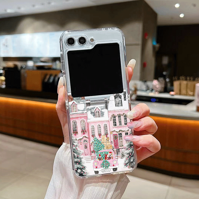 المبنى الريفية مشهد الثلوج عيد - مراجعة Phone Case Clear وسعره