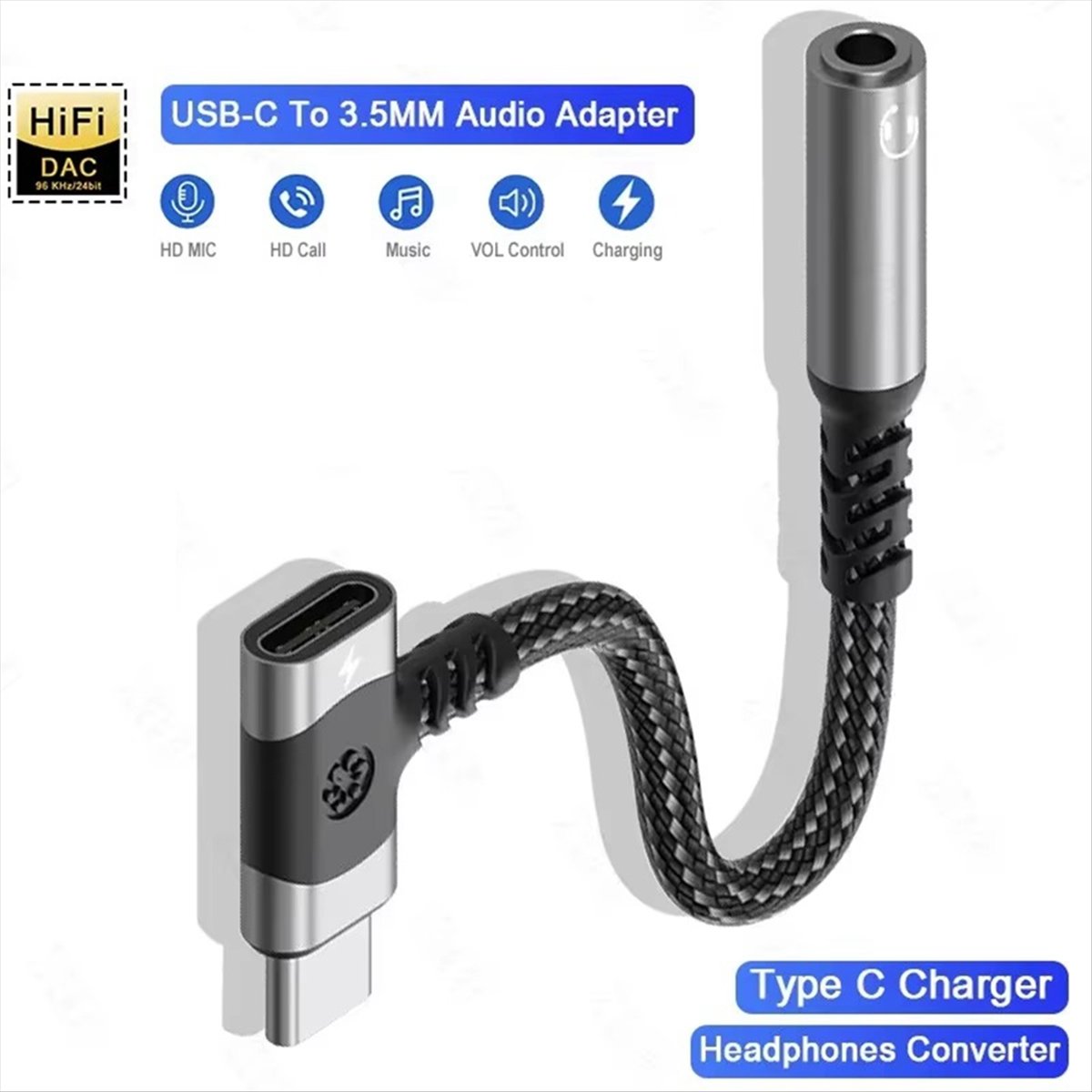 *A14E 2 في 1 USB C إلى 3.5 ملم - مراجعة Fast Charging Cable وسعره