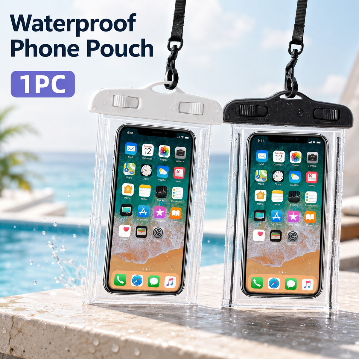 حافظة هاتف مضادة للماء مع وساد - مراجعة Neck Hanging Phone Holder وسعره