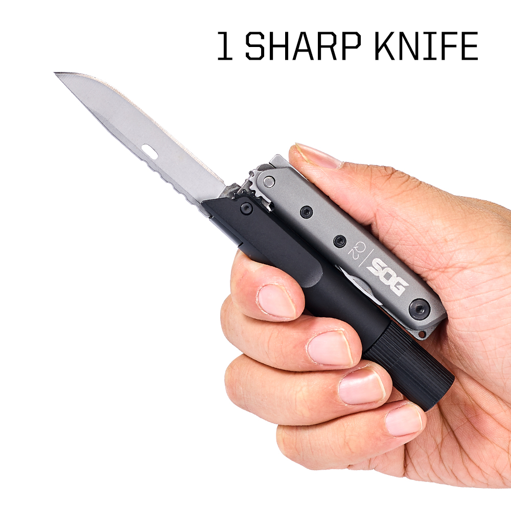 SOG BATON Q2 4 في 1 قلم متعدد  - مراجعة Led Flash Case وسعره