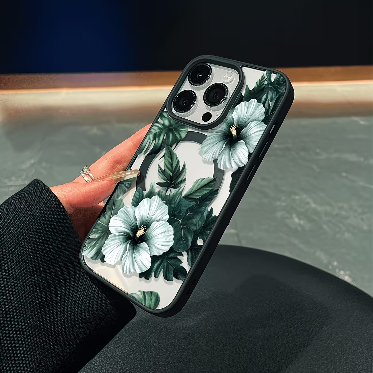 غطاء هاتف شفاف بتصميم زهور خضر - مراجعة Phone Case Clear وسعره