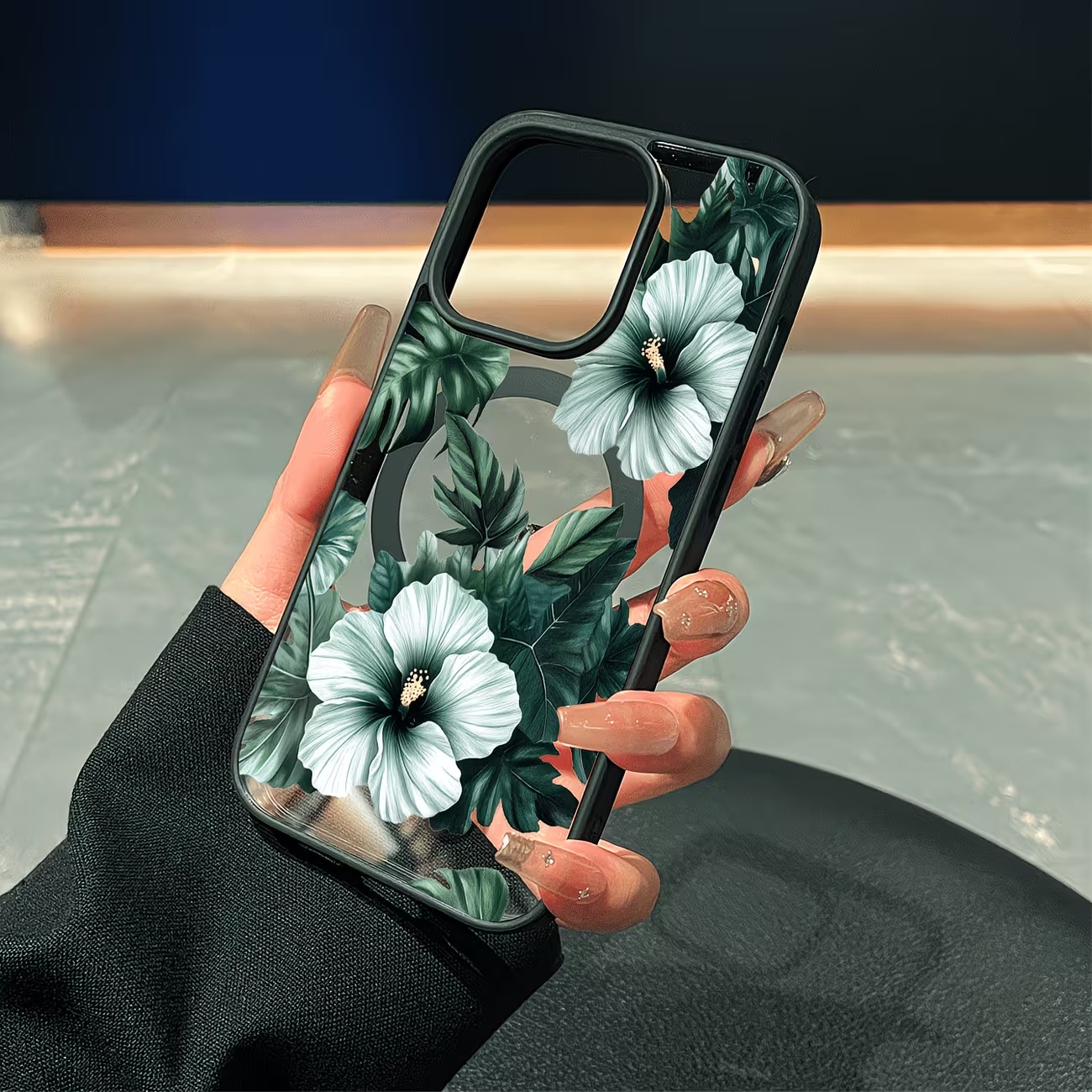 غطاء هاتف شفاف بتصميم زهور خضر - مراجعة Phone Case Clear وسعره