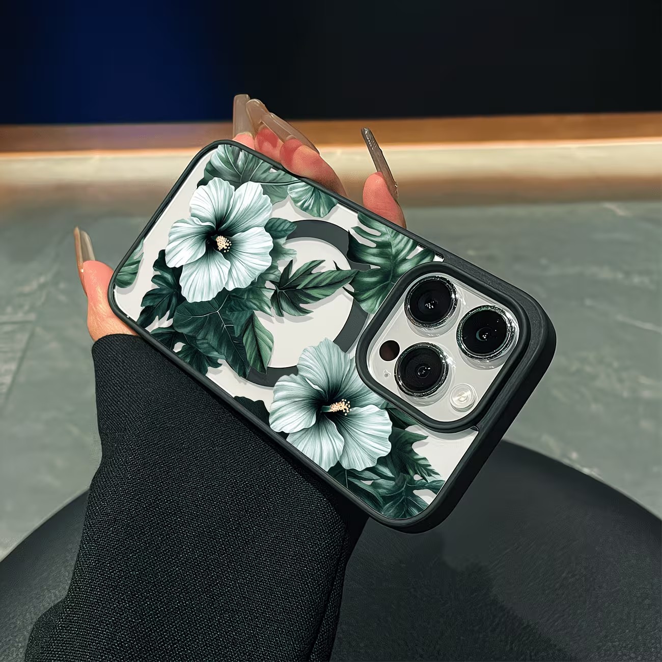 غطاء هاتف شفاف بتصميم زهور خضر - مراجعة Phone Case Clear وسعره